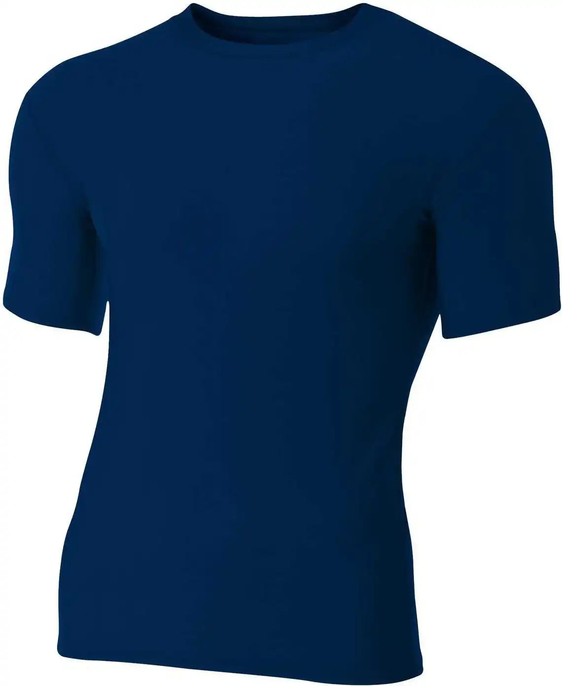 A4 Nb3130 Youth Short Sleeve Compression Crew Navy