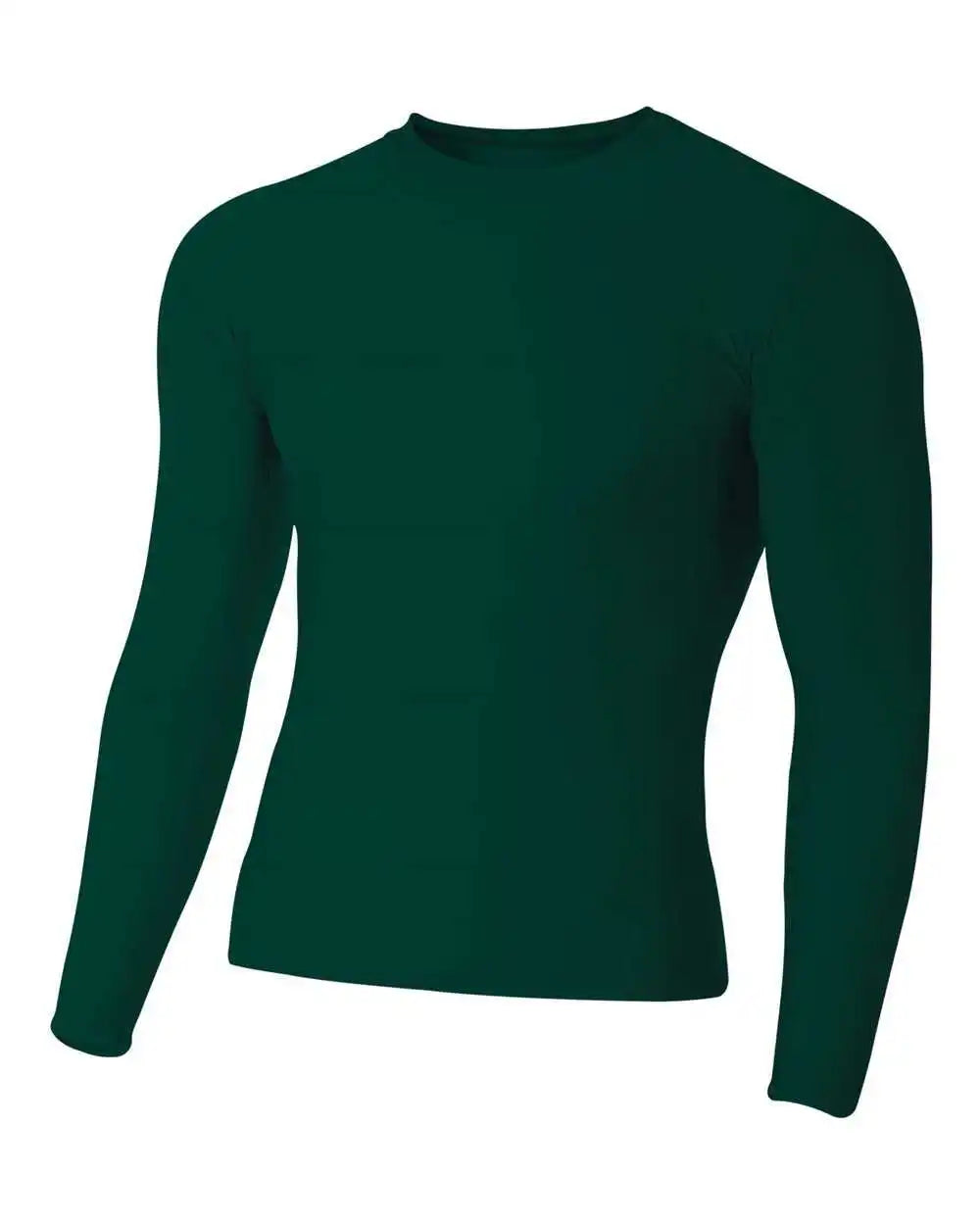 A4 Nb3133 Youth Long Sleeve Compression Crew - Forest