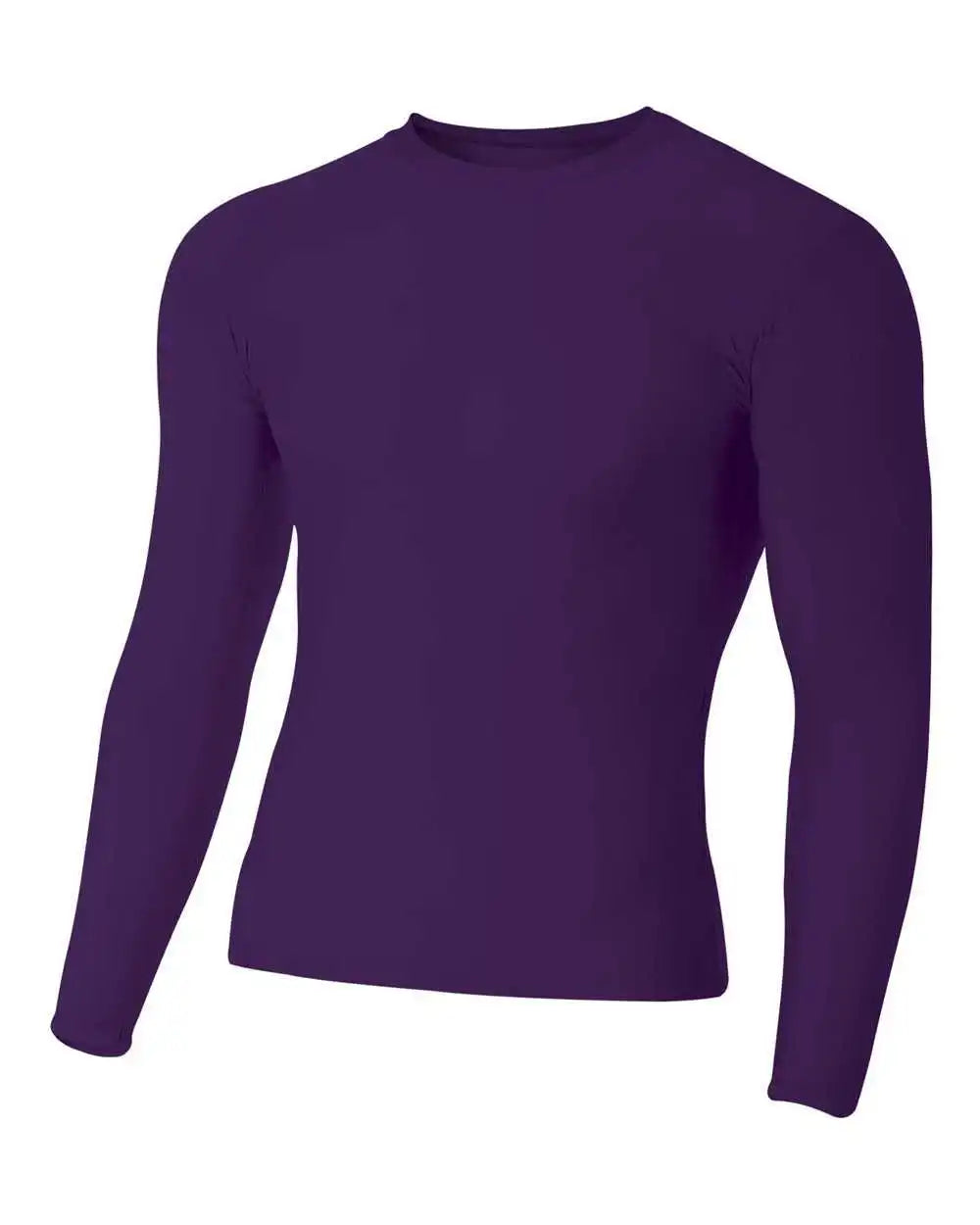 A4 Nb3133 Youth Long Sleeve Compression Crew - Purple