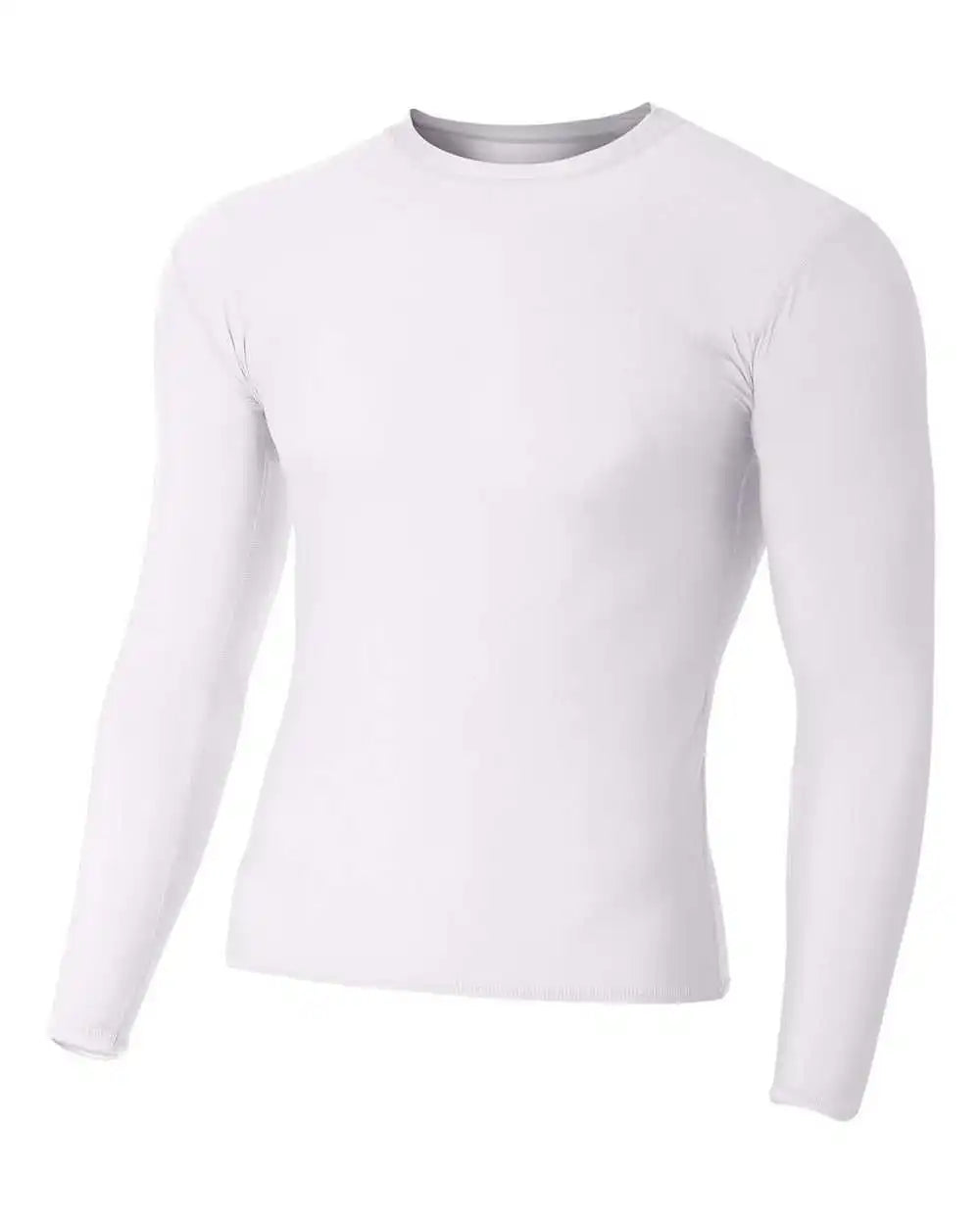 A4 Nb3133 Youth Long Sleeve Compression Crew - White