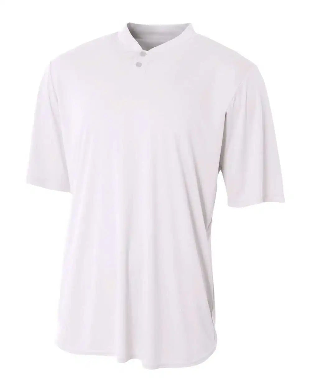 A4 Nb3143 Youth Tek 2 Button Henley White