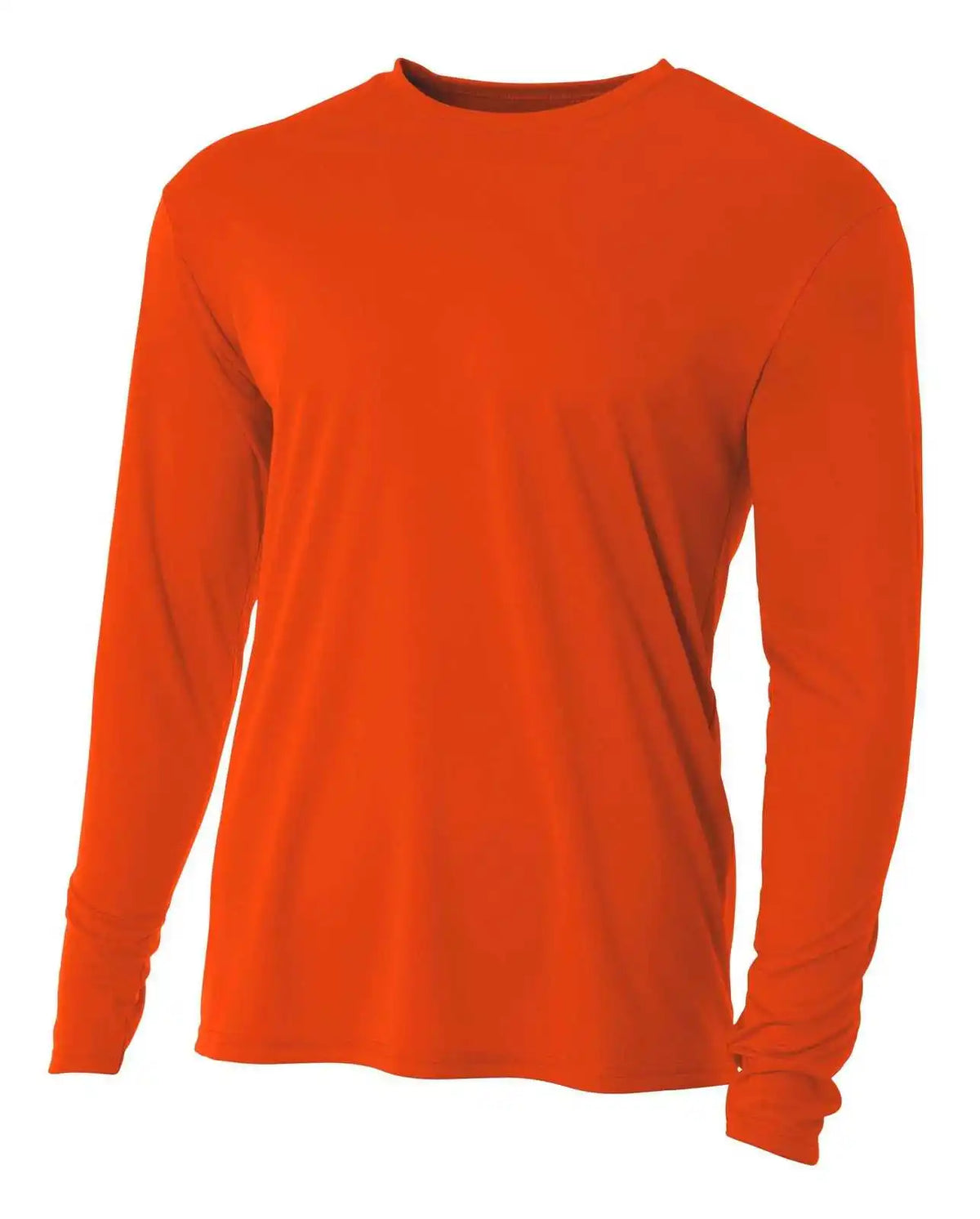 A4 Nb3165 Youth Long Sleeve Cooling Performance Crew t Shirt Athletic Orange