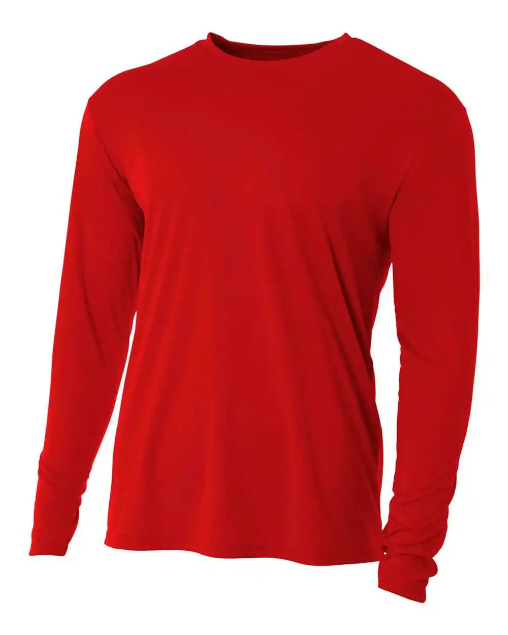 A4 Nb3165 Youth Long Sleeve Cooling Performance Crew t Shirt Scarlet