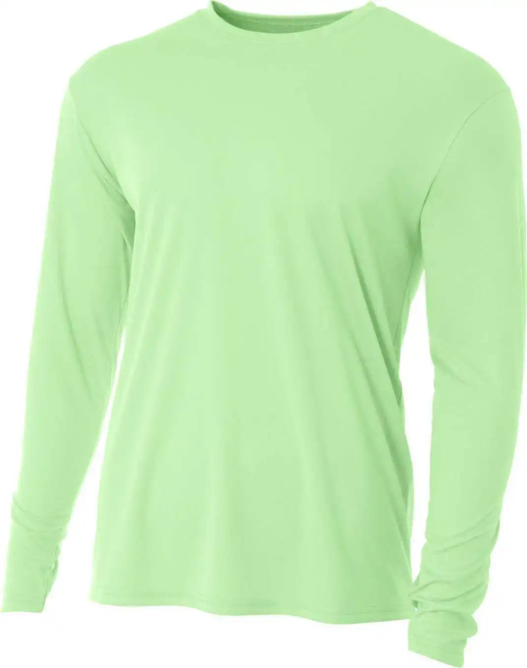 A4 Nb3165 Youth Long Sleeve Cooling Performance Crew t Shirt Light Lime
