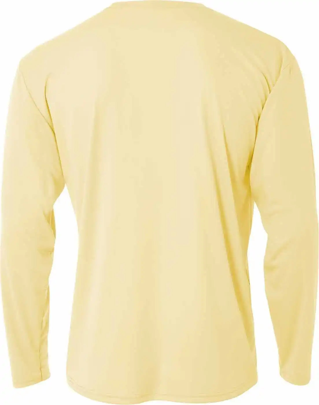 A4 Nb3165 Youth Long Sleeve Cooling Performance Crew T-shirt - Light Yellow