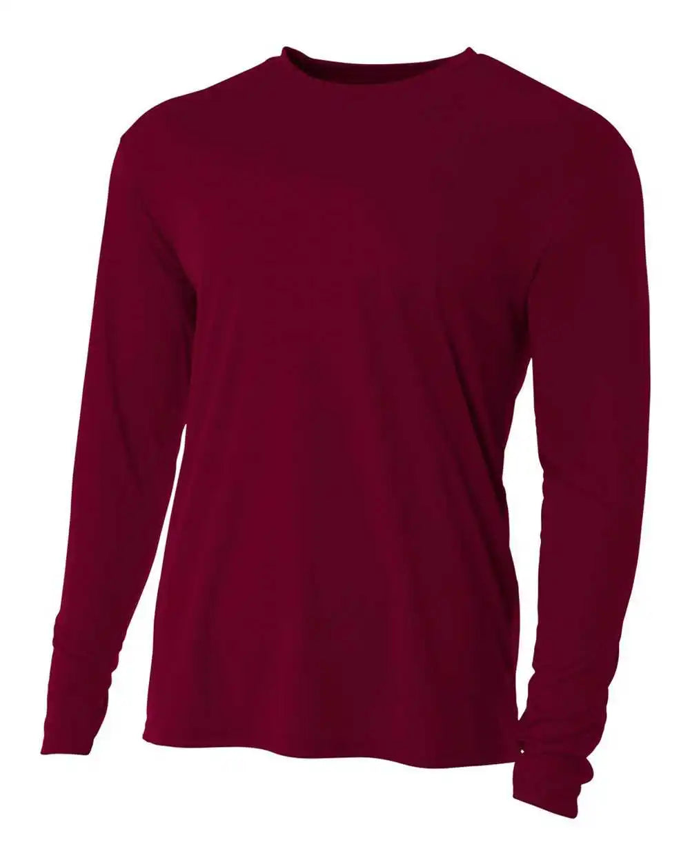 A4 Nb3165 Youth Long Sleeve Cooling Performance Crew T-shirt - Maroon