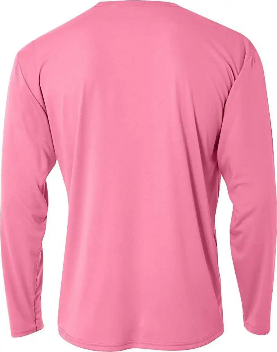 A4 Nb3165 Youth Long Sleeve Cooling Performance Crew T-shirt - Pink