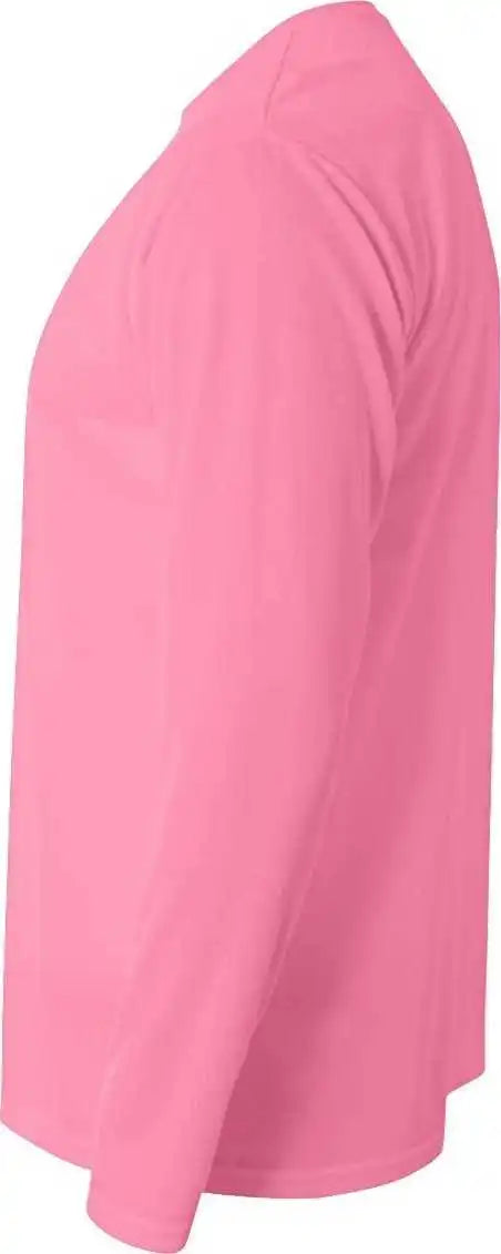 A4 Nb3165 Youth Long Sleeve Cooling Performance Crew T-shirt - Pink