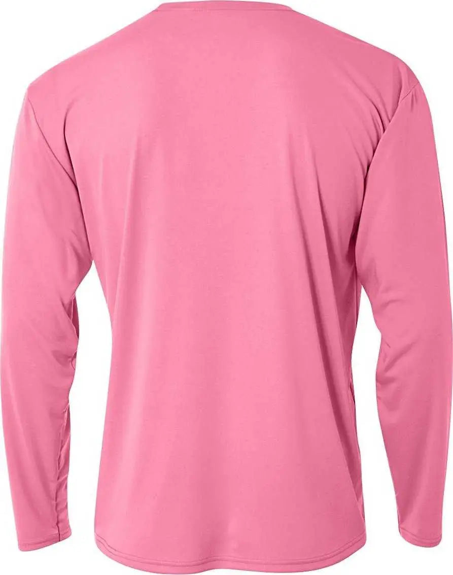 A4 Nb3165 Youth Long Sleeve Cooling Performance Crew T-shirt - Pink