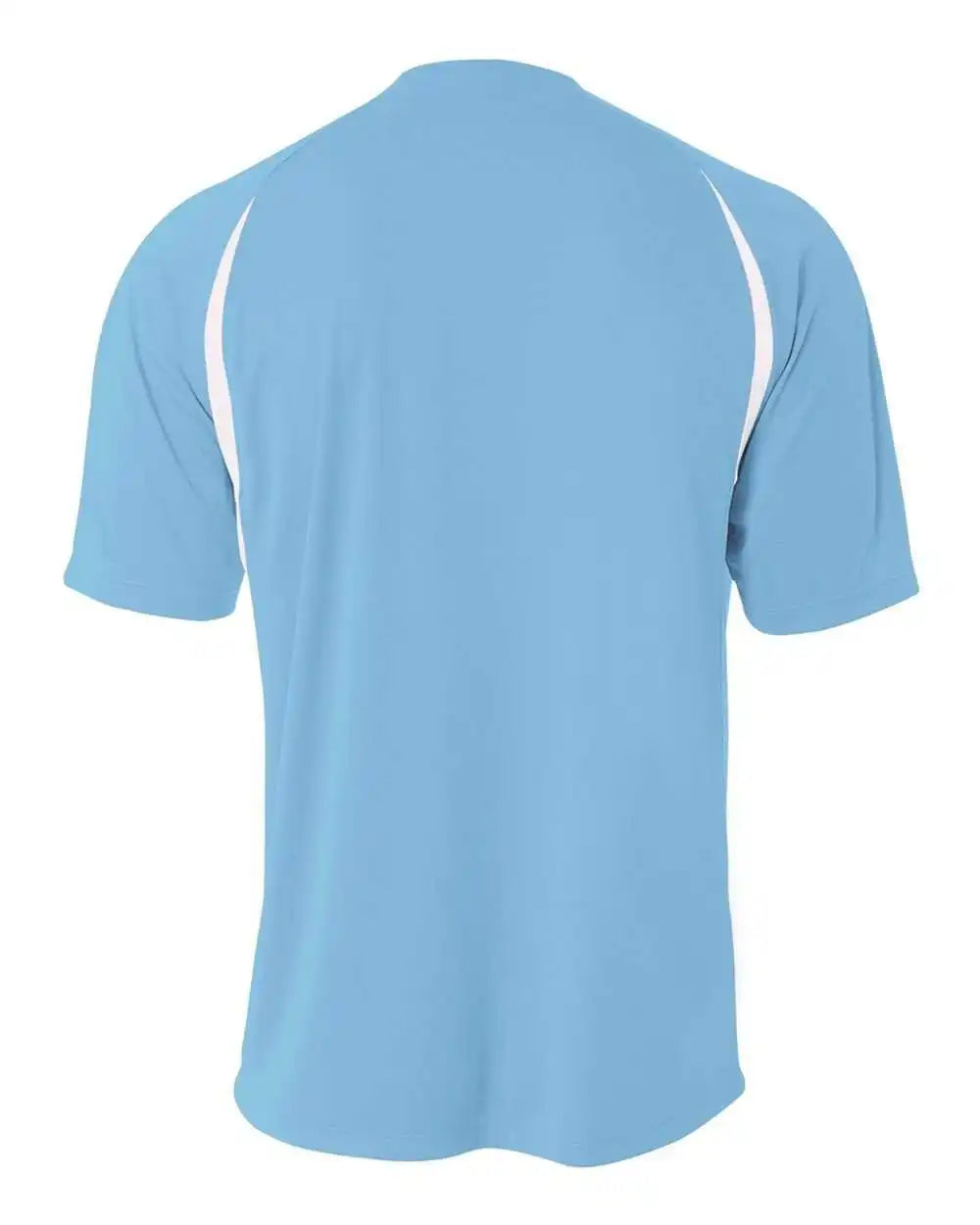 A4 Nb3181 Youth Cooling Performance Color Block Short Sleeve Crew Light Blue White
