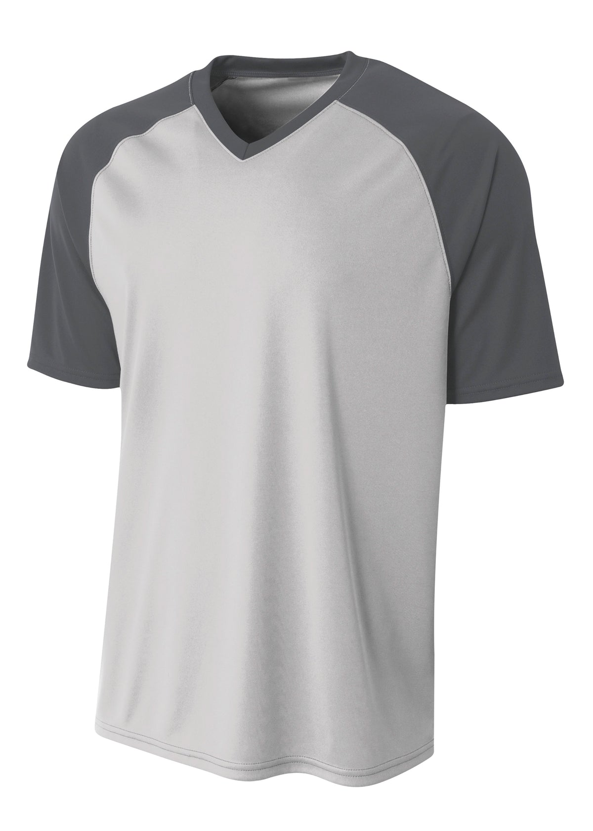A4 Nb3373 Strike Raglan Tee - Silver Graphite - Silver/graphite / Xs