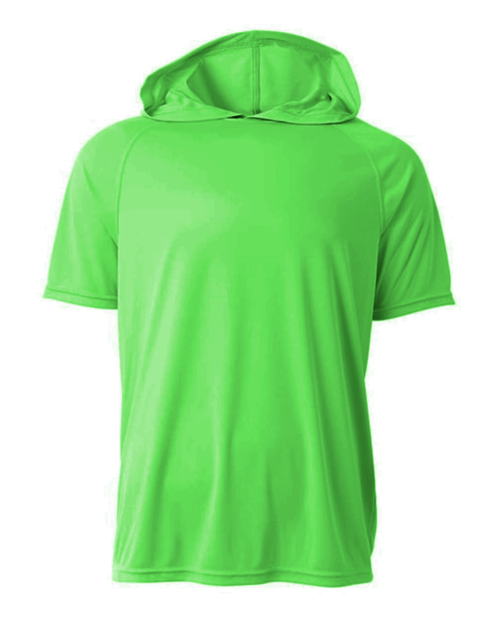 A4 Nb3408 Short Sleeve Hooded Tee - Safety Green - s