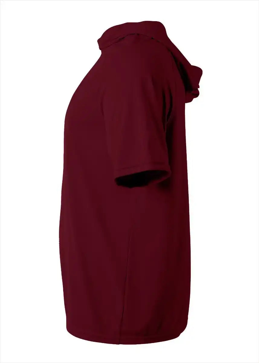 A4 Nb3408 Youth Hooded t Shirt Maroon