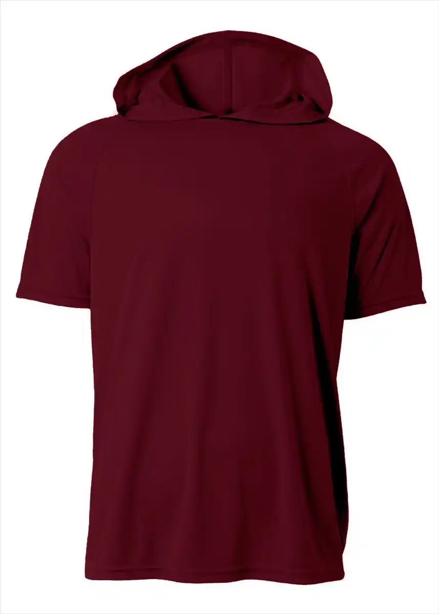 A4 Nb3408 Youth Hooded t Shirt Maroon