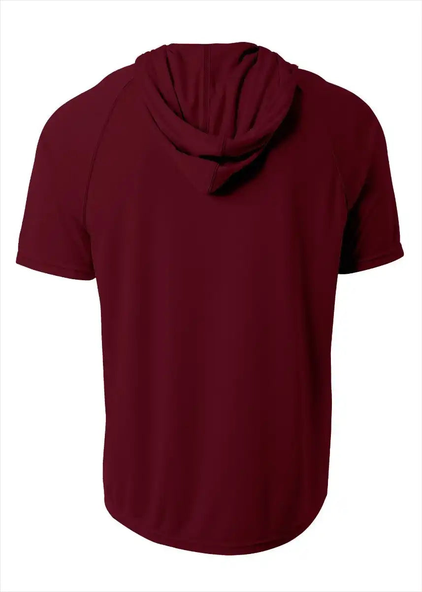 A4 Nb3408 Youth Hooded t Shirt Maroon