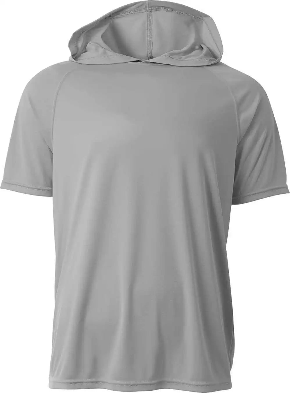 A4 Nb3408 Youth Hooded t Shirt Silver