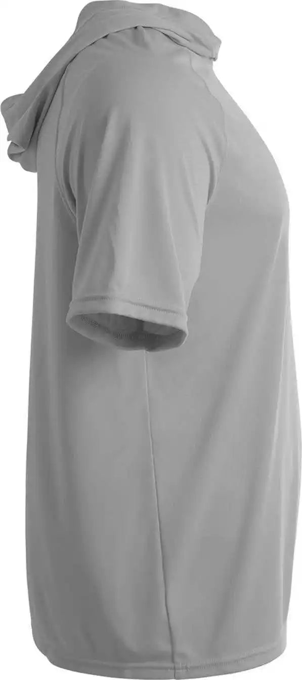 A4 Nb3408 Youth Hooded t Shirt Silver