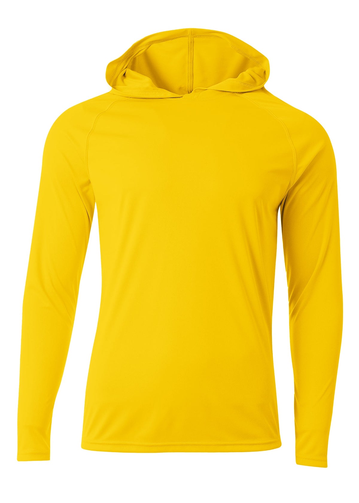 A4 Nb3409 Long Sleeve Hooded Tee - Gold 2011 - s