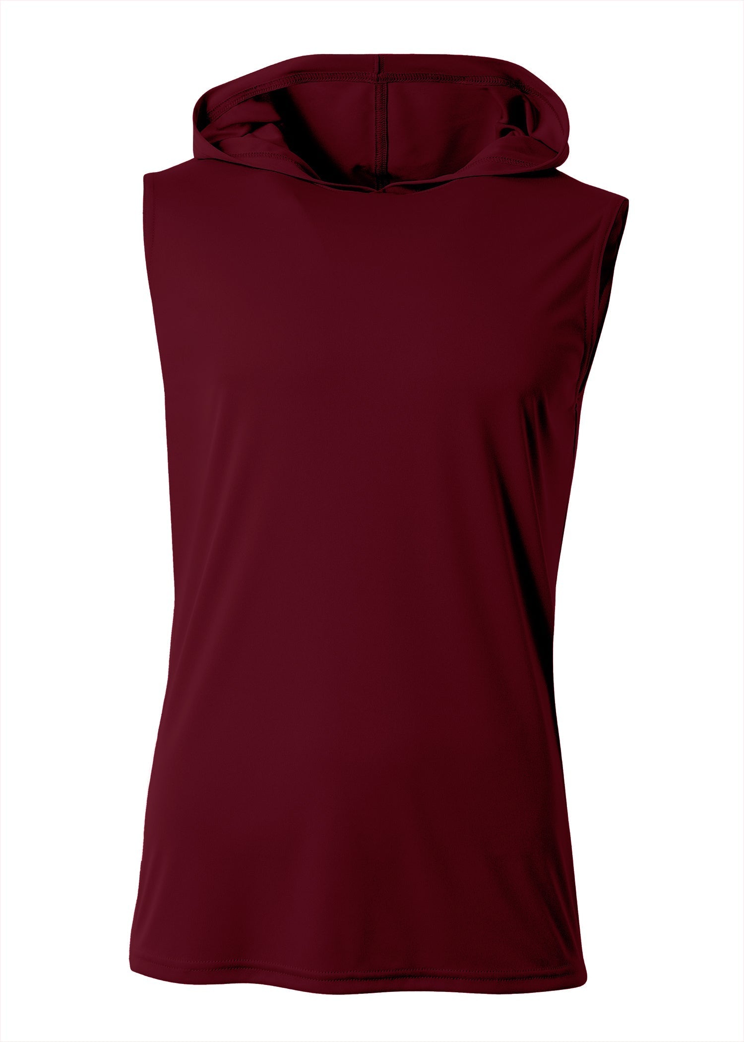A4 Nb3410 Sleeveless Hooded Tee - Maroon
