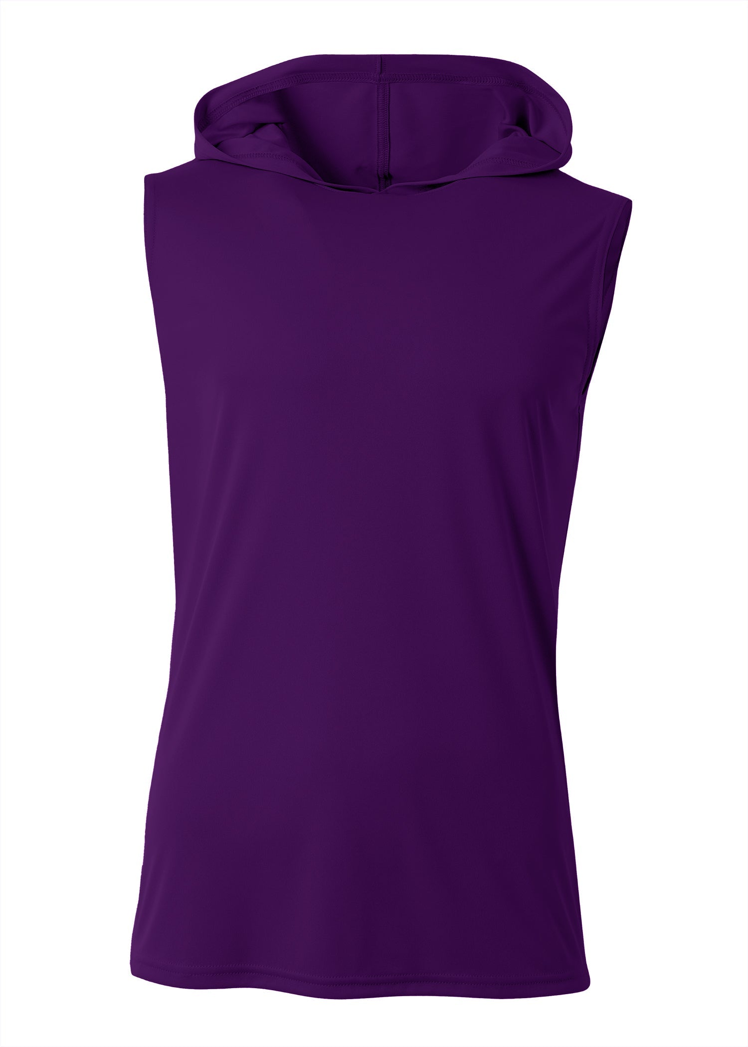 A4 Nb3410 Sleeveless Hooded Tee - Purple