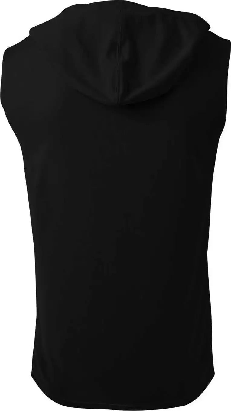 A4 Nb3410 Youth Sleeveless Hooded T-shirt - Black