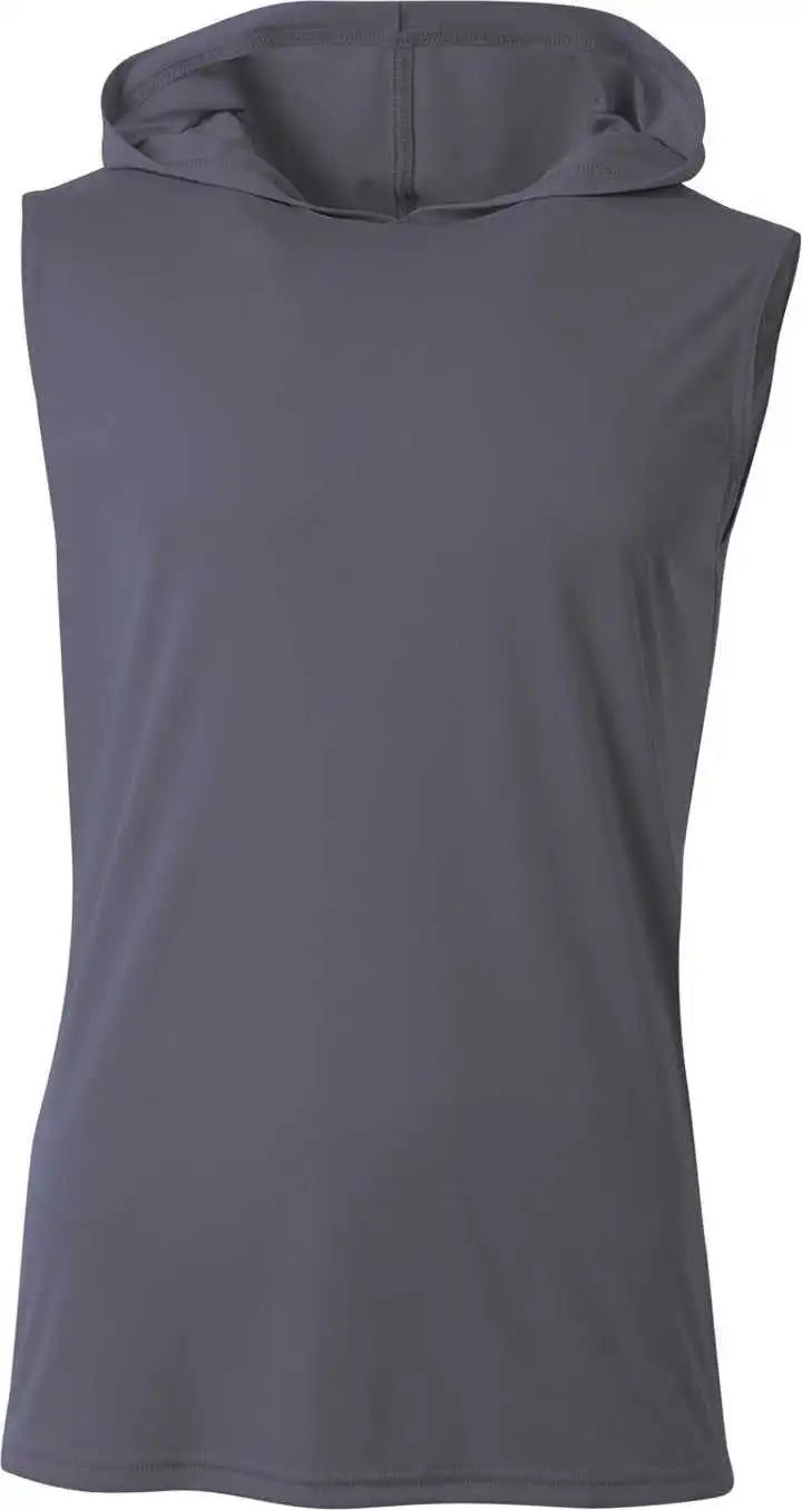 A4 Nb3410 Youth Sleeveless Hooded T-shirt - Graphite
