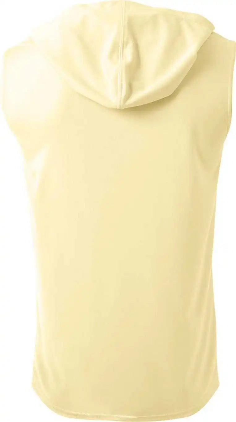 A4 Nb3410 Youth Sleeveless Hooded t Shirt Light Yellow