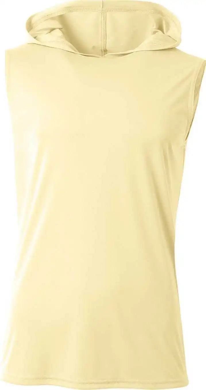 A4 Nb3410 Youth Sleeveless Hooded t Shirt Light Yellow