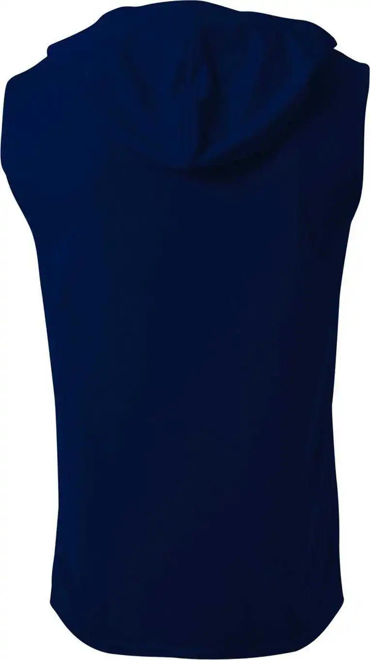 A4 Nb3410 Youth Sleeveless Hooded T-shirt - Navy