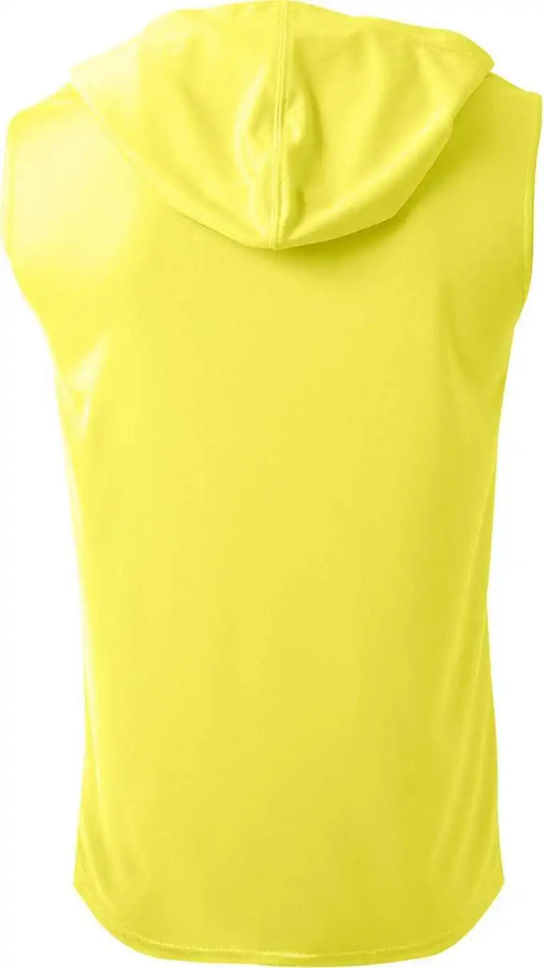 A4 Nb3410 Youth Sleeveless Hooded t Shirt Safety Yellow