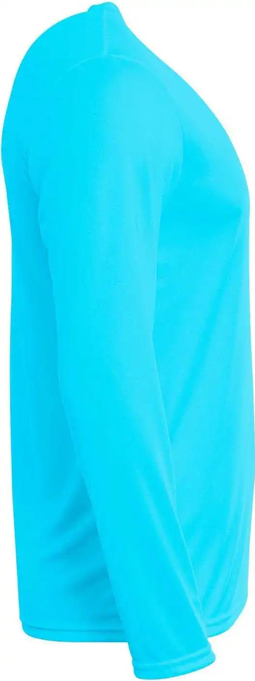 A4 Nb3425 Youth Long Sleeve Sprint T-shirt - Electric Blue