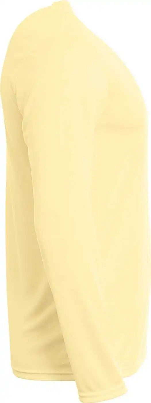 A4 Nb3425 Youth Long Sleeve Sprint T-shirt - Light Yellow