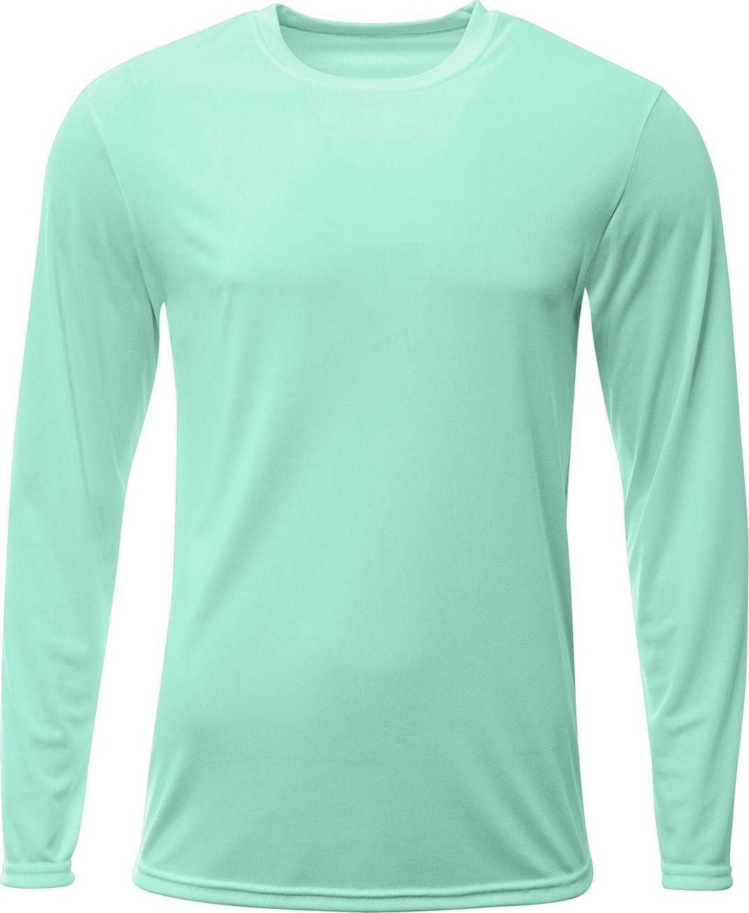 A4 Nb3425 Youth Long Sleeve Sprint T-shirt - Pastel Mint
