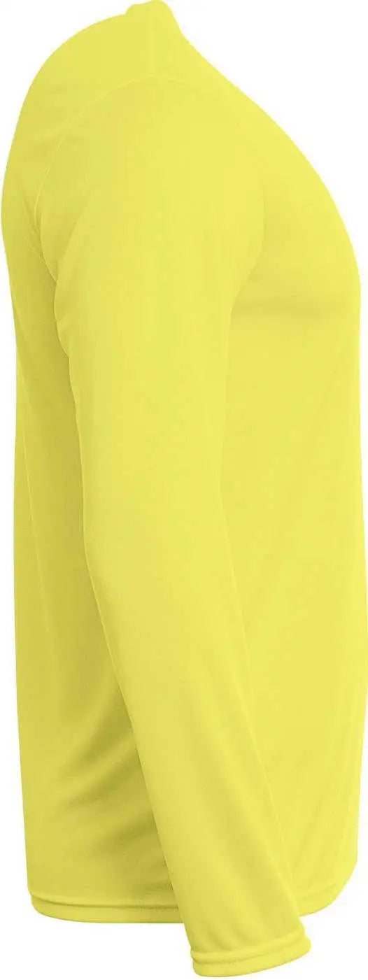 A4 Nb3425 Youth Long Sleeve Sprint T-shirt - Safety Yellow
