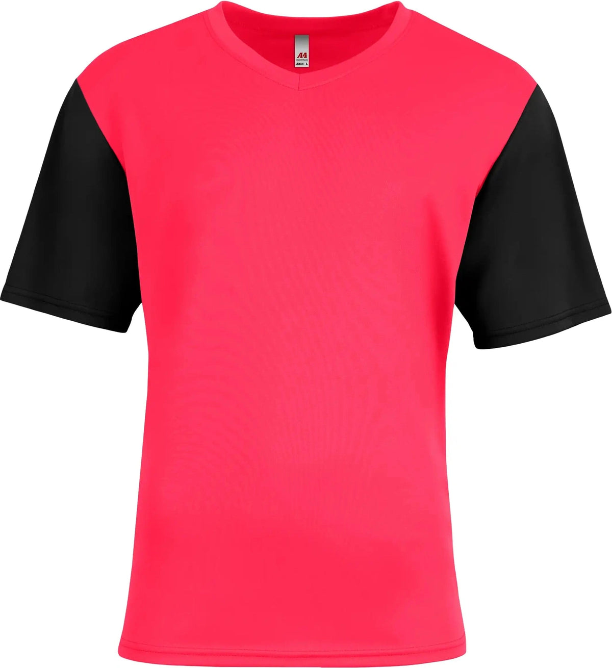 A4 Nb3541 Youth Sprint Color Block V-neck - Coral/black - Coral/black / Xs