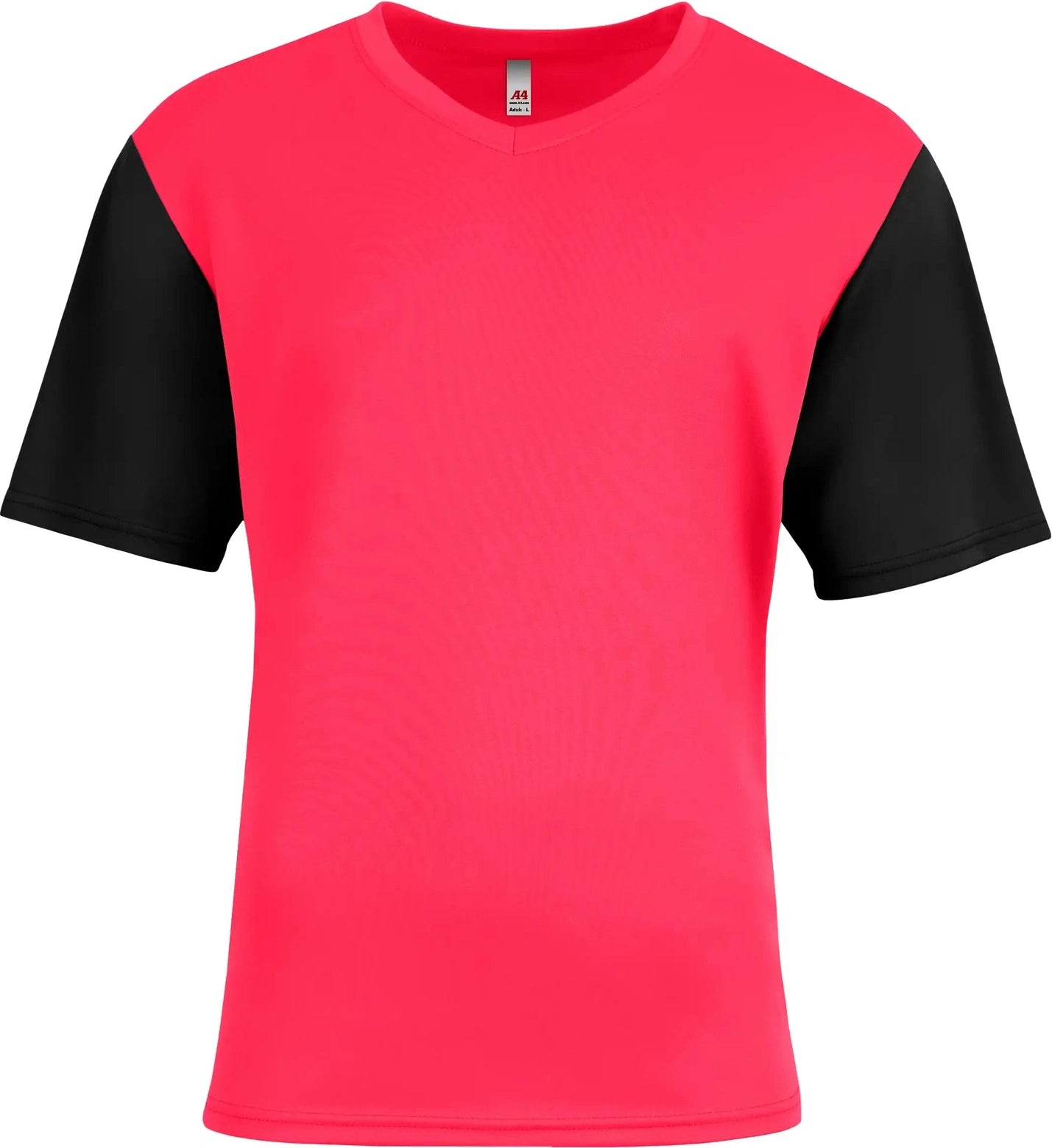A4 Nb3541 Youth Sprint Color Block V-neck - Coral/black - Coral/black / Xs