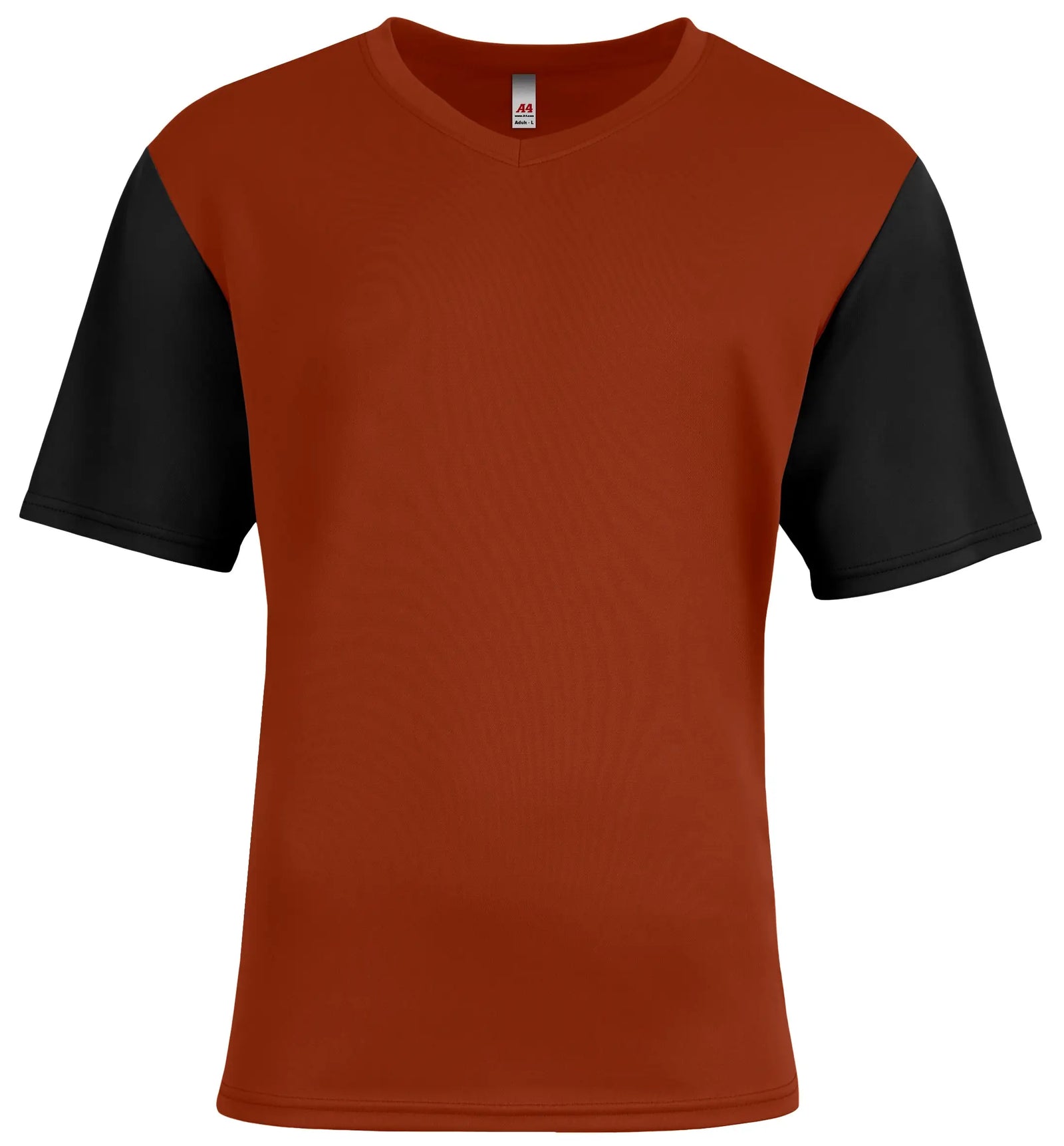 A4 Nb3541 Youth Sprint Color Block V-neck - Orange Black