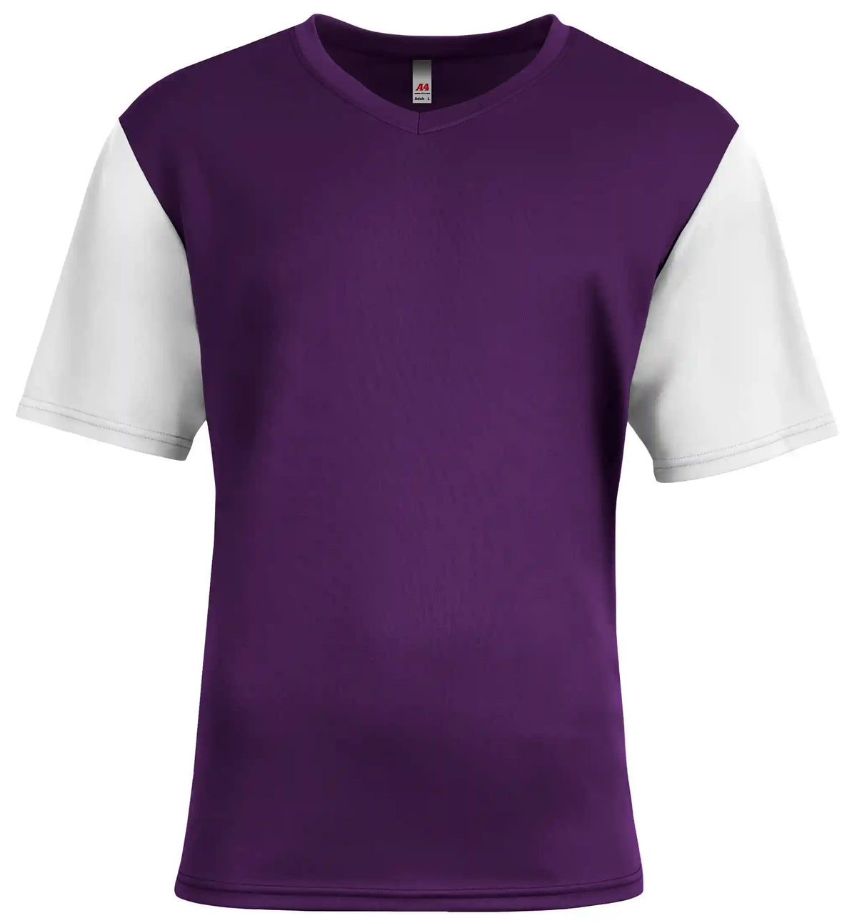 A4 Nb3541 Youth Sprint Color Block V-neck - White