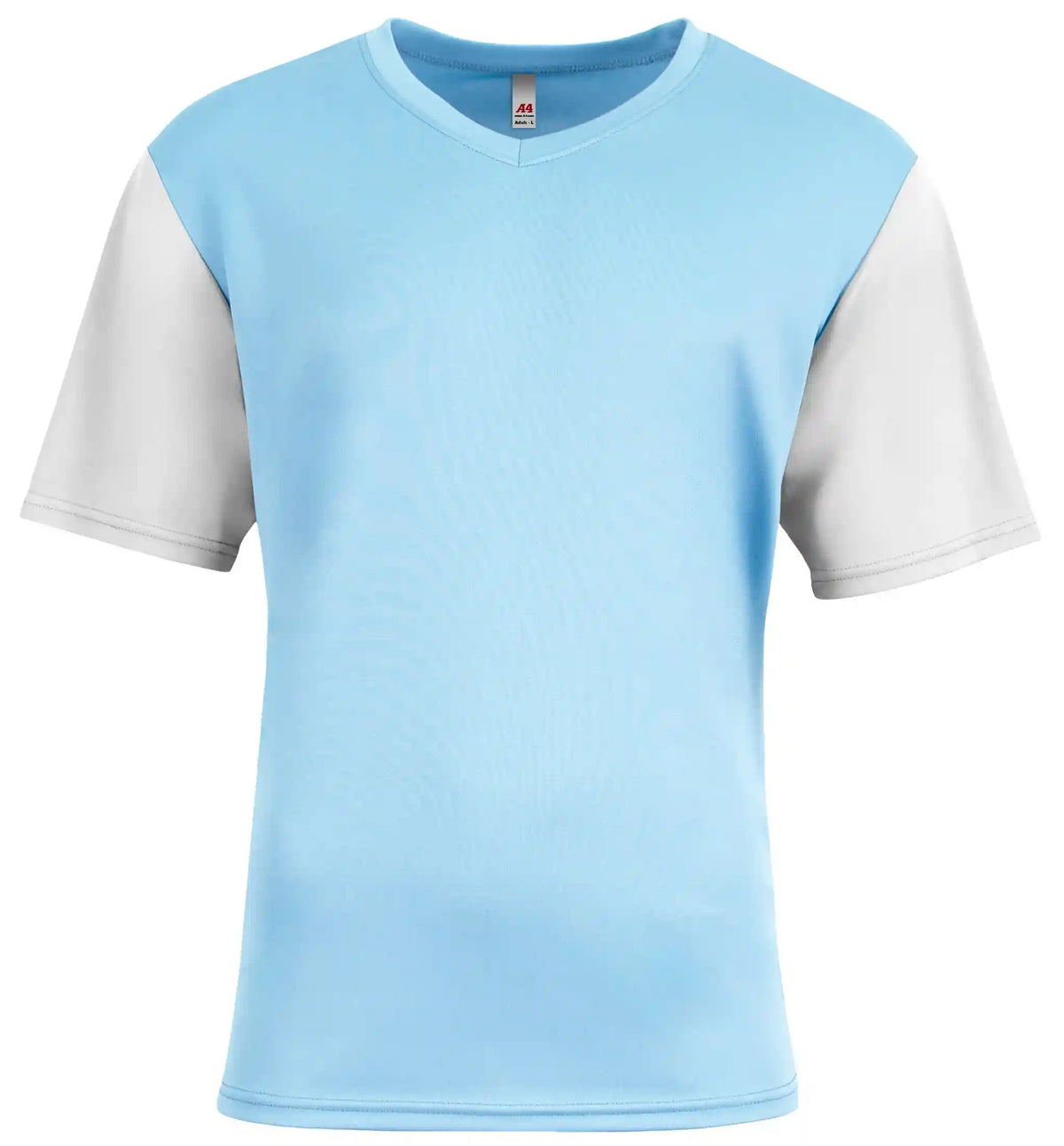 A4 Nb3541 Youth Sprint Color Block V-neck - White