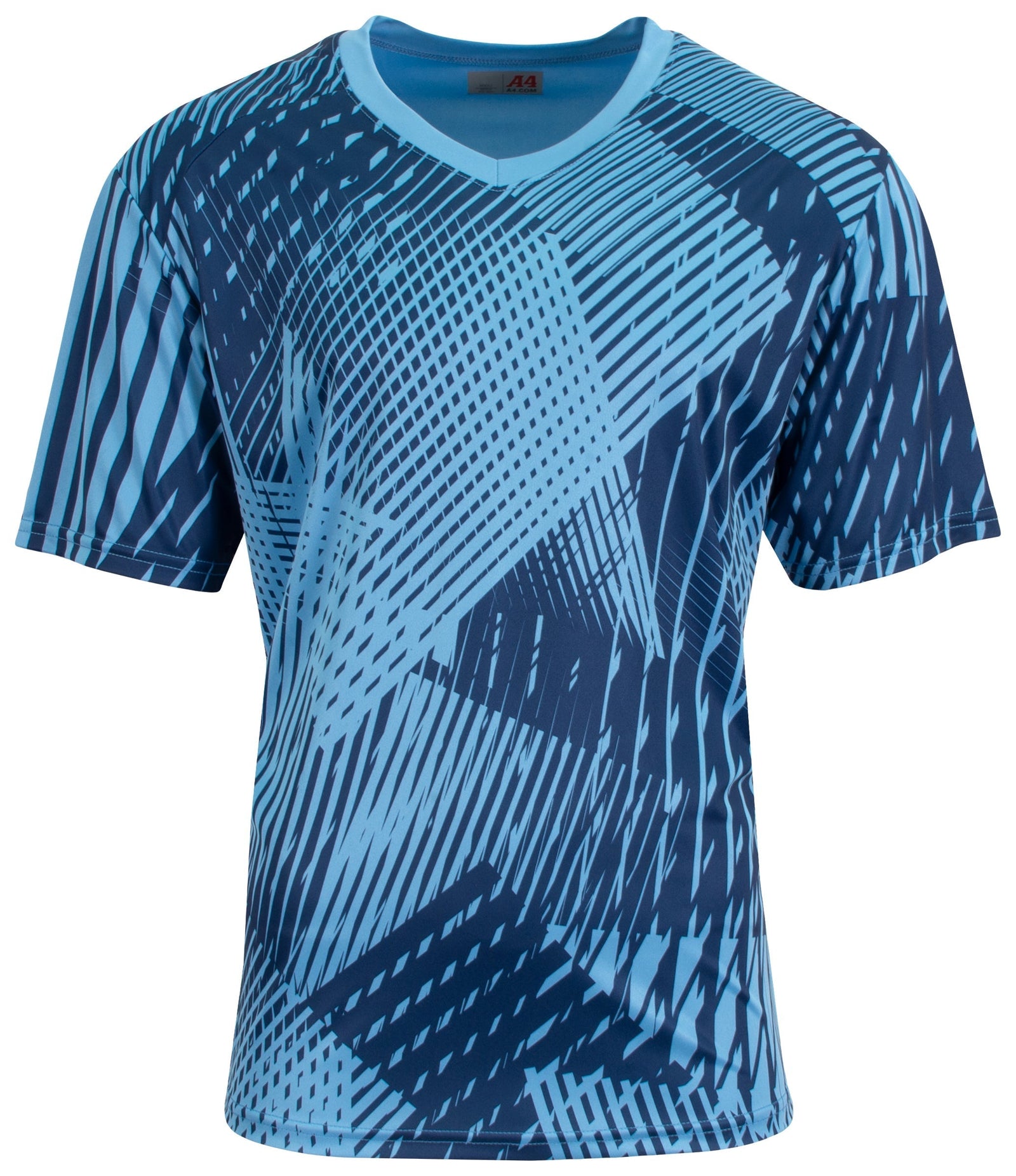 A4 Nb3553 Youth Ricochet Soccer Jersey - Lt Blue Navy