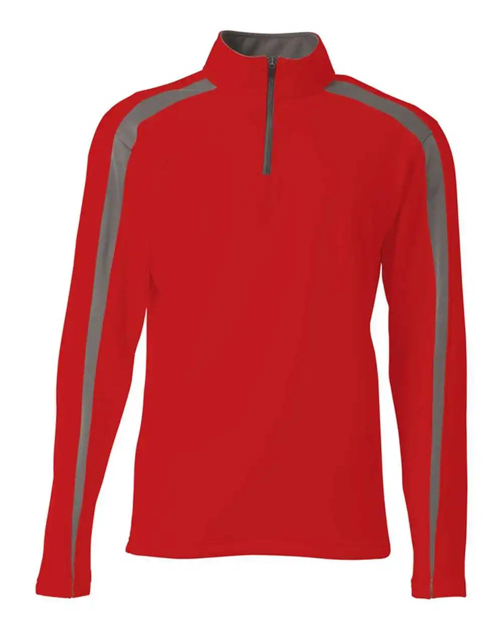 A4 Nb4005 Spartan Fleece Quarter Zip - Scarlet Graphite