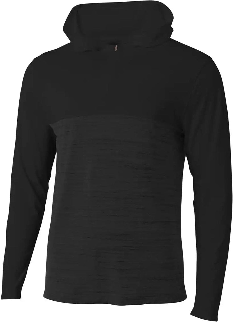 A4 Nb4013 Youth Slate Quarter Zip - Black - Black / s