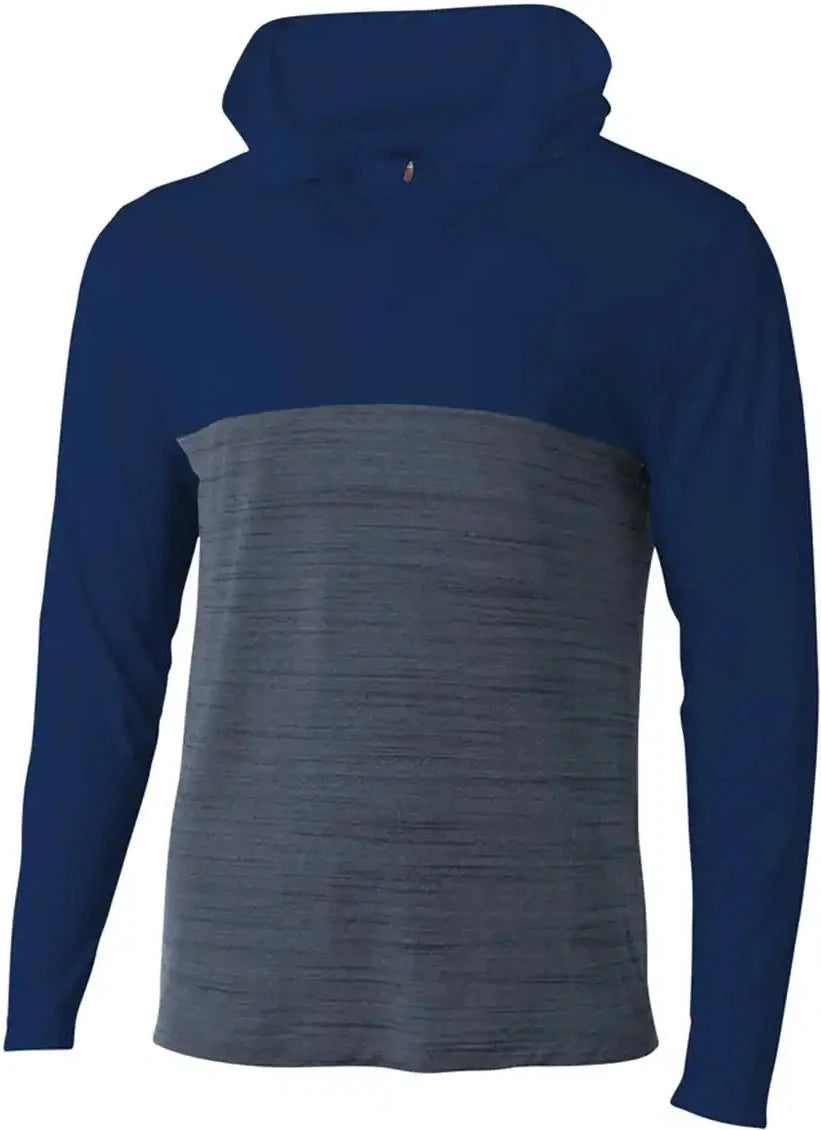 A4 Nb4013 Youth Slate Quarter Zip Hoodie - Navy - s