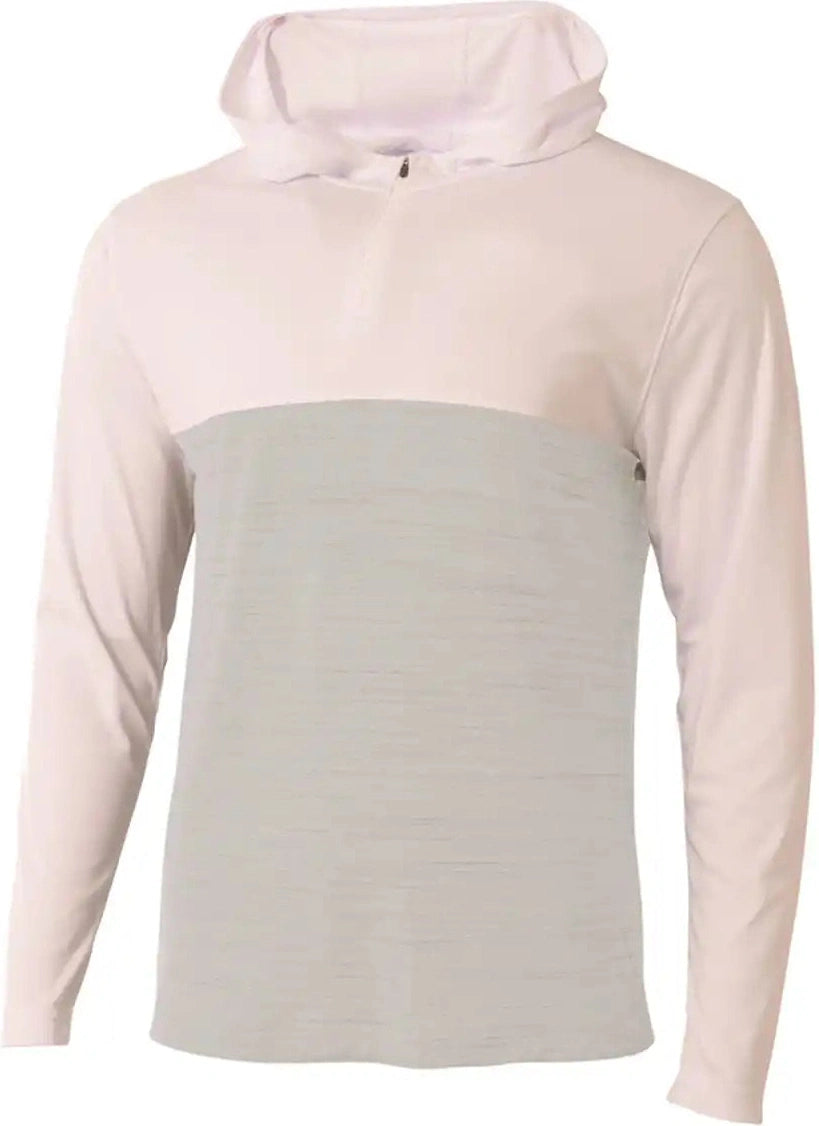 A4 Nb4013 Youth Slate Quarter Zip Hoodie - White - s