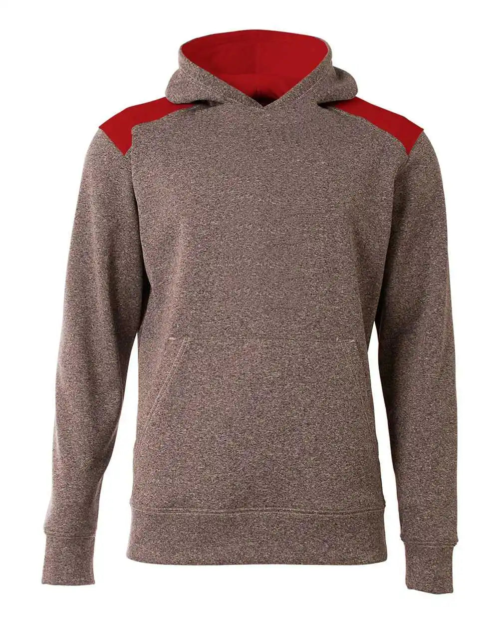 A4 Nb4093 Tourney Youth Fleece Hoodie Heather Scarlet