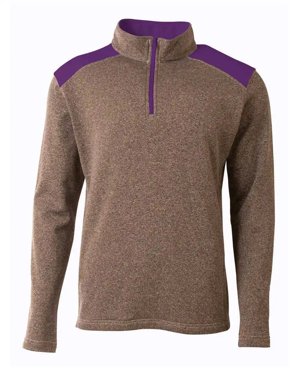 A4 Nb4094 Tourney Fleece Quarter Zip - Heather Purple