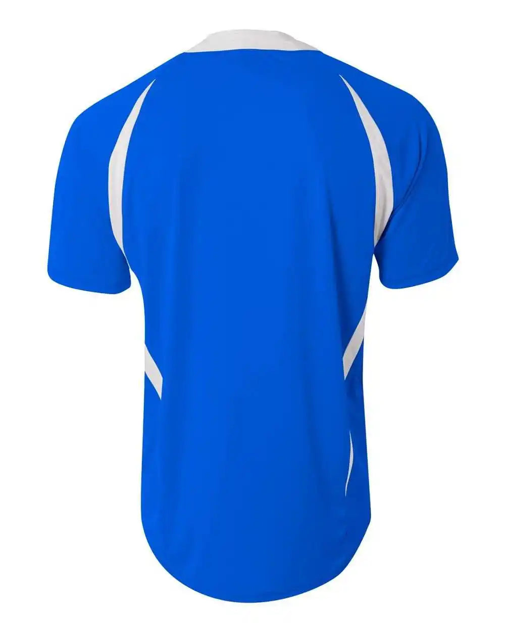A4 Nb4229 Youth 2-button Color Block Henley - Royal White