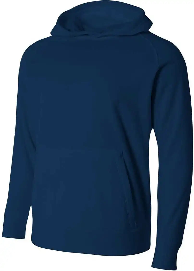 A4 Nb4237 Youth Solid Tech Fleece Hoodie Navy