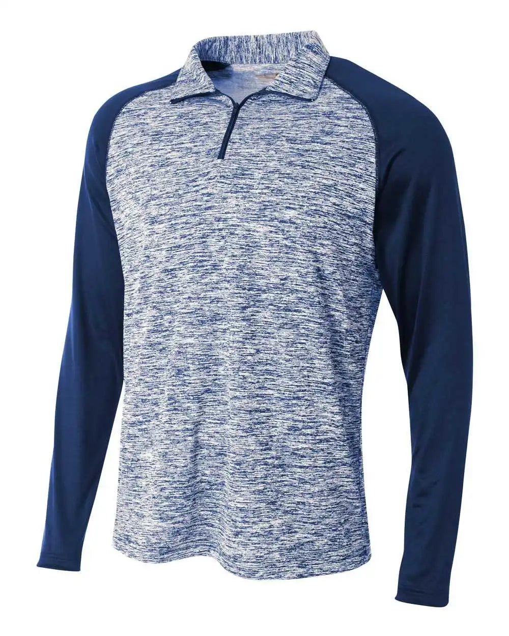 A4 Nb4249 Quarter Zip Space Dye - Navy