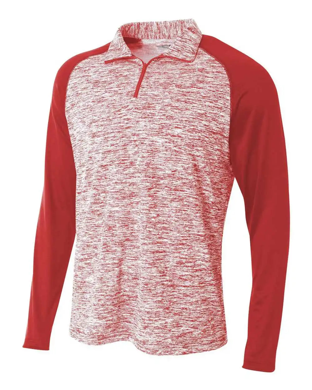 A4 Nb4249 Quarter Zip Space Dye - Scarlet